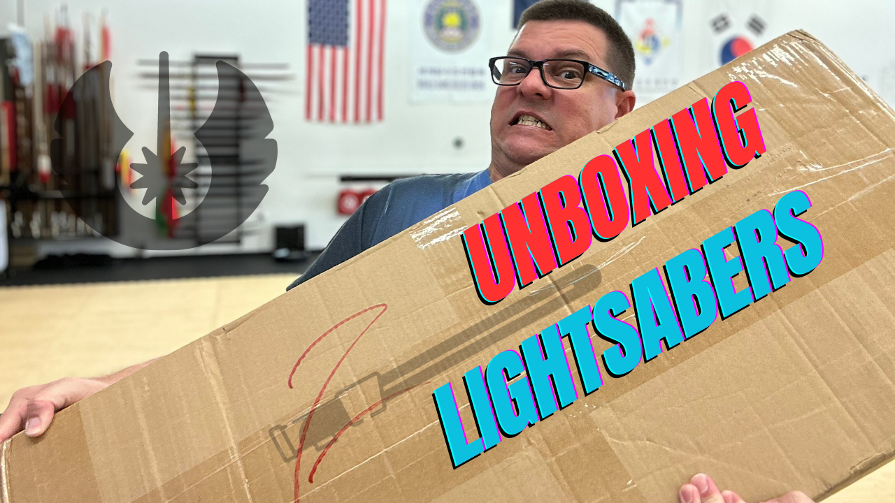 Unboxing Lightsabers at Rockhold Karate